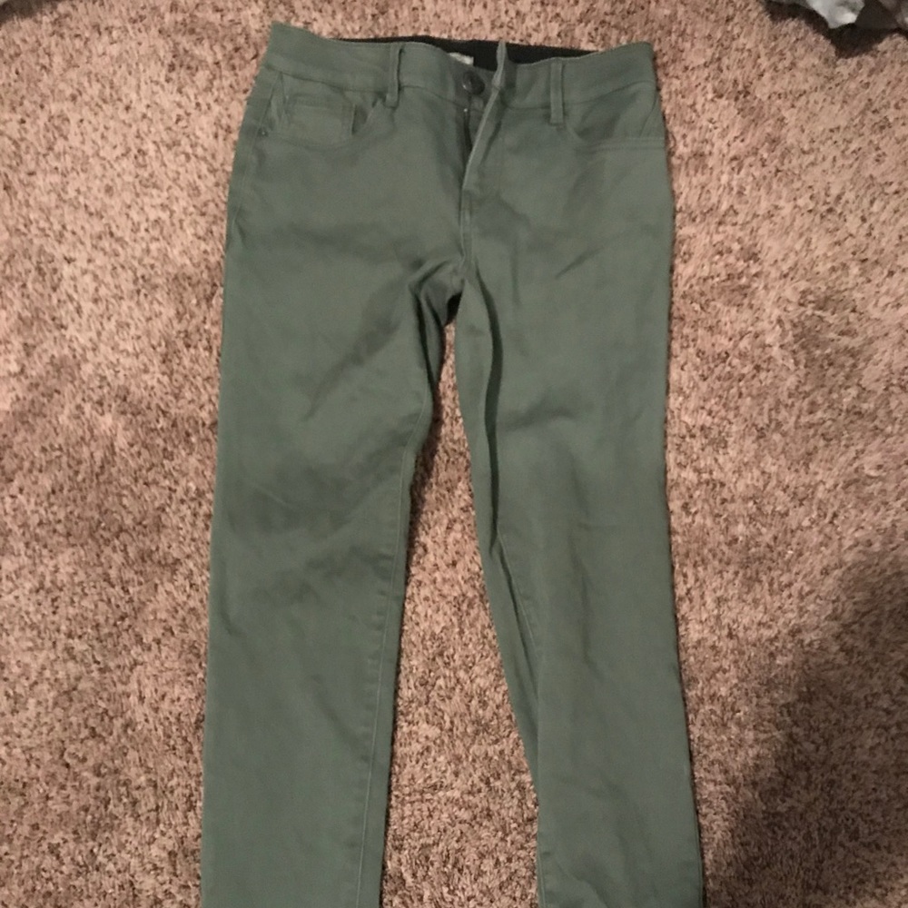 Green bass jeans